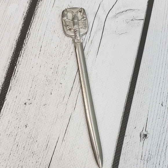 Vintage Ocean Art Pewter Lobster Letter Opener - Picture 2 of 7